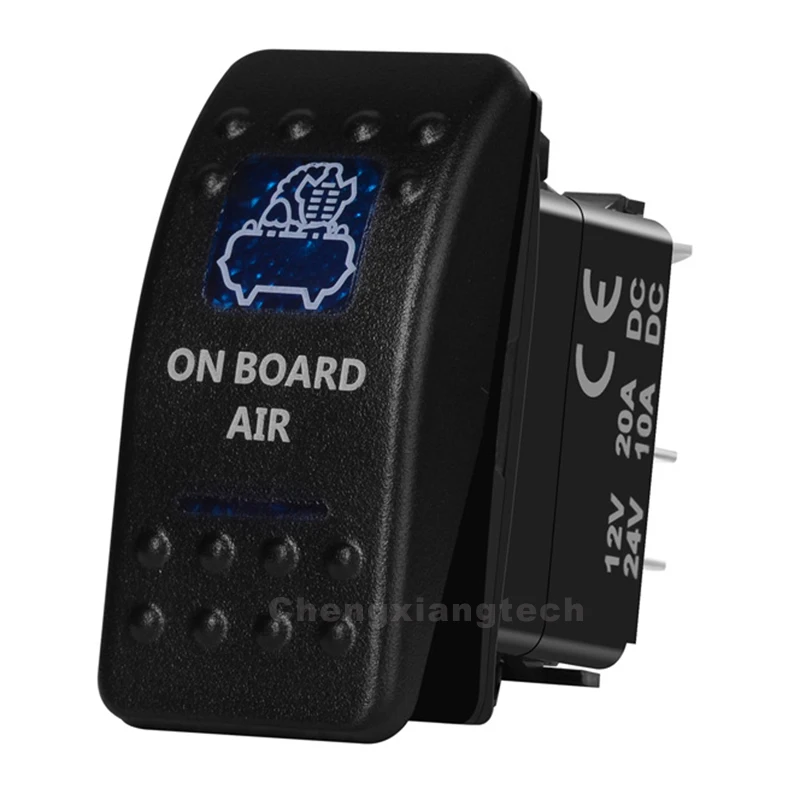 Автомобильная лодка 5 контактов вкл/выкл SPST Печатный на борту воздушный кулисный