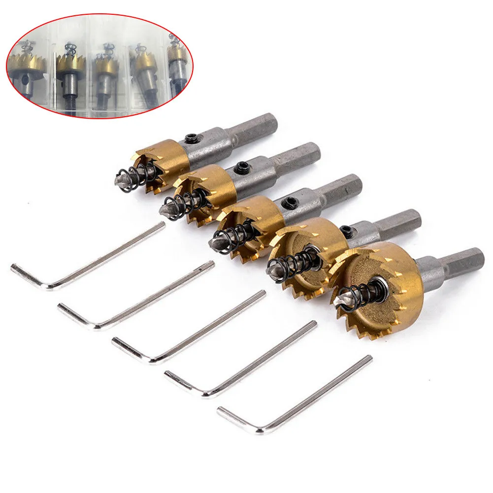 

16-30MM Metal Hole Opener 5 Kinds SIZE 5pcs Bit Cutter Wood High Quality