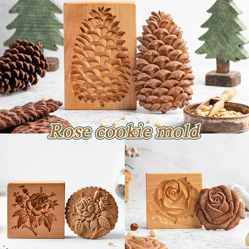 

Cookie Cutter Provance Rose Cookie Stamp Embossing Mold Craft Decorating Baking Tool Gingerbread Biscuit Cookie Stamp Bakery