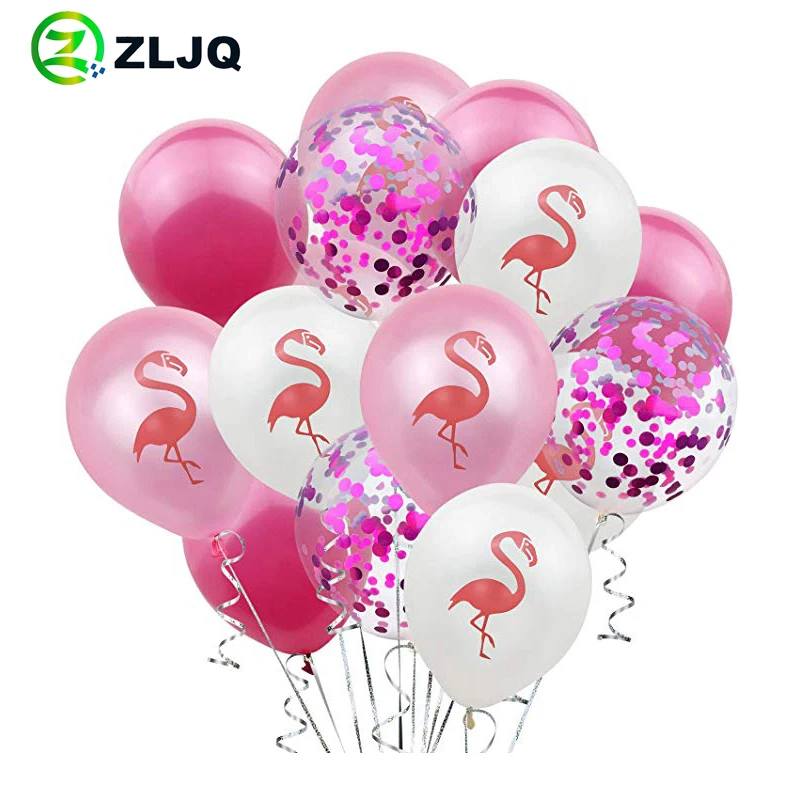 ZLJQ латексные воздушные шары Фламинго воздушный шар &quotКонфетти&quot Свадебные