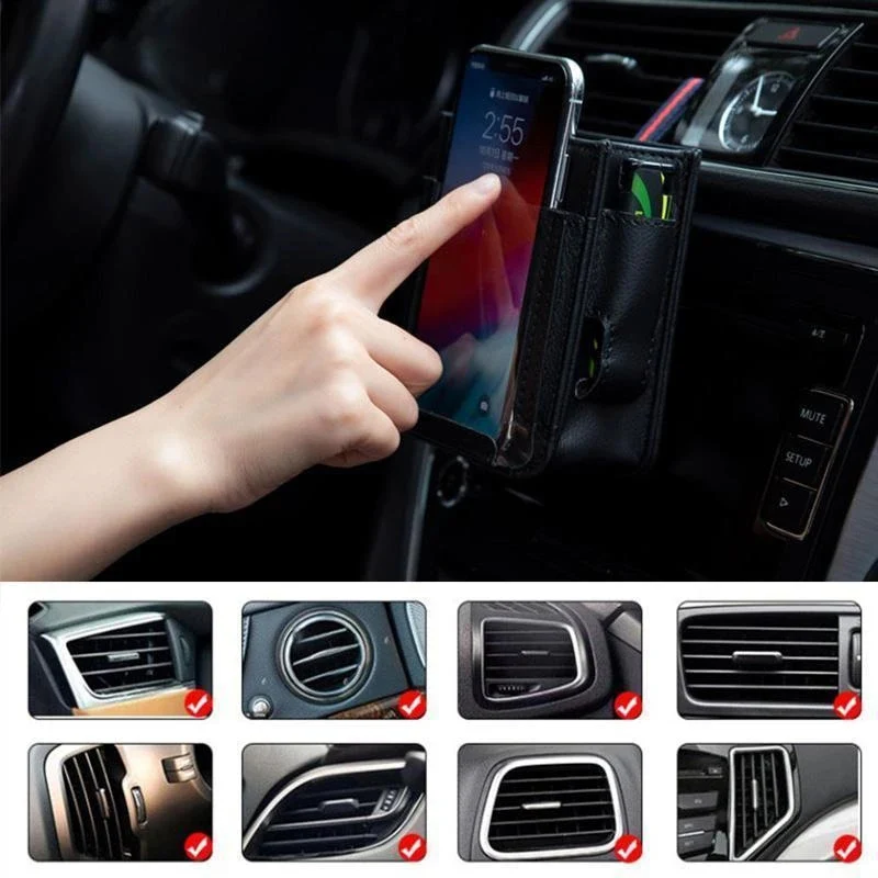 

Spot Multifunctional Car Pocket Automotive Air Vent Mobile Phone Storage Pouch Small Bag Car Styling