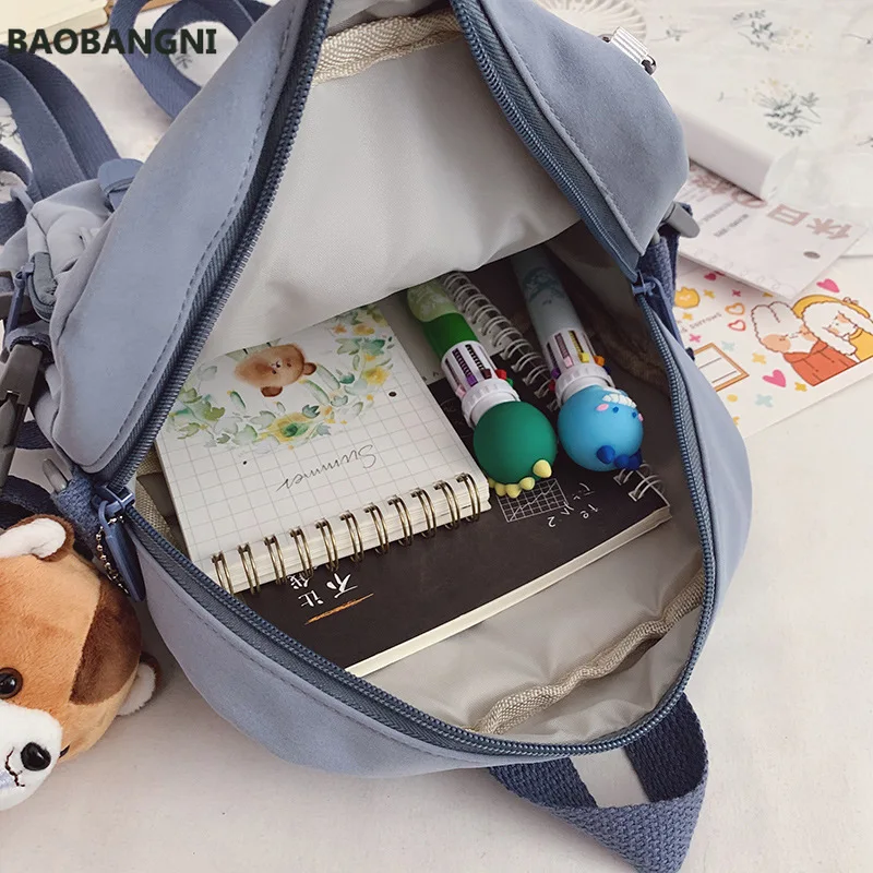 

Korean Style Canvas Small Mini Backpack For Women Fashion Travel Backpack Leisure School Bag Tote For Tennage Girl Shoulder Bag