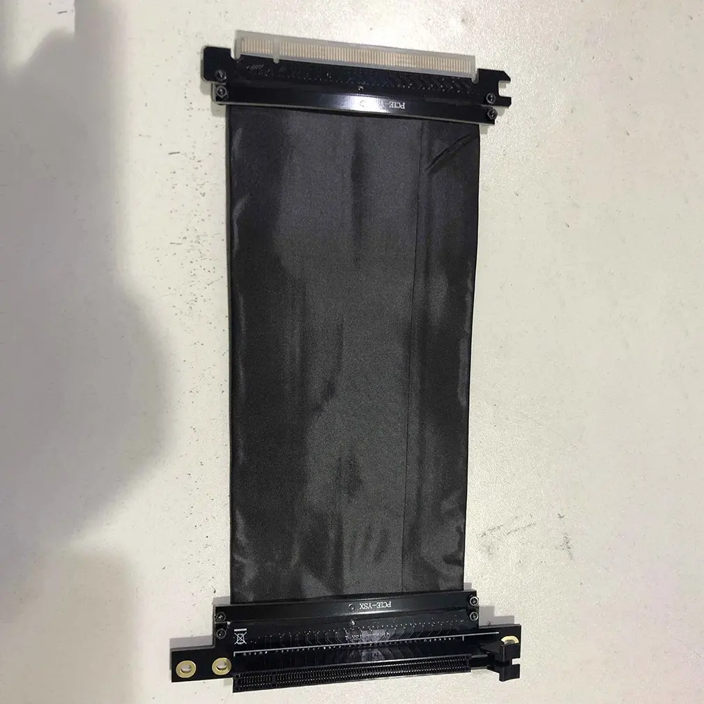 

PCI Express PCIe3.0 16x Flexible Cable Card Extension Port Adapter High Speed Riser Vertical Card (15cm 90 Degree)