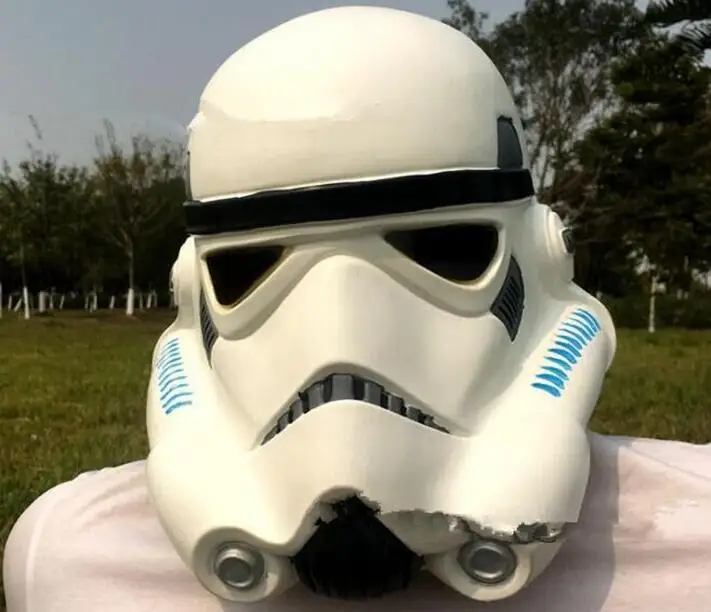 Звездные Войны Пробуждение силы белая маска воина Звездные войны шлем латексные маски Ужасы унисекс для взрослых жесткий латексный анфас реквизит