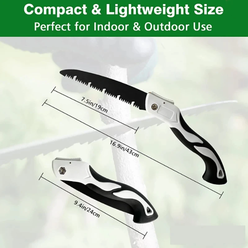 

Hand Saw Garden Pruning Pruner Camping Survival Wood Tree Cutting Folding Saw Secateur Shrub Garden Tool Folding hand saw knife