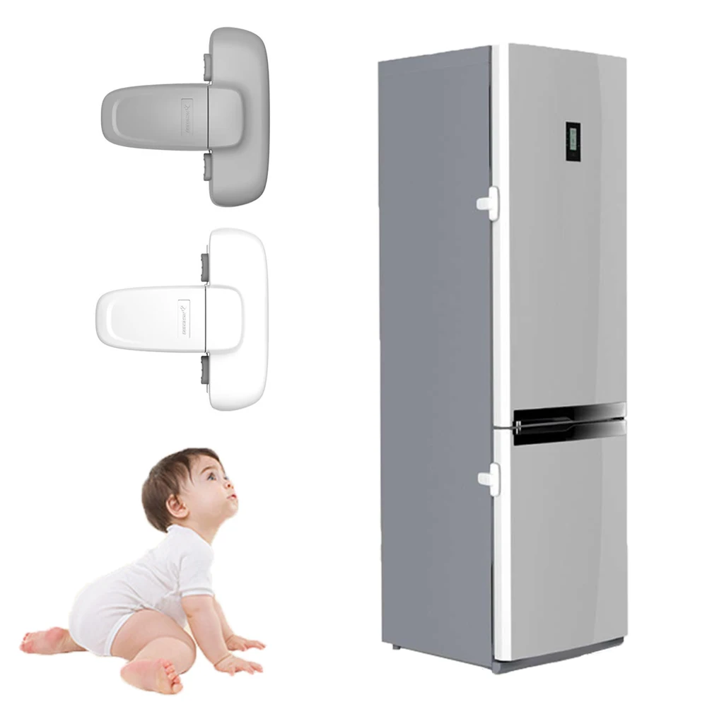 1Pcs Home Baby Safety Child Lock Refrigerator Fridge Freezer Door Lock  Catch Toddler Kids Child Cabinet Locks