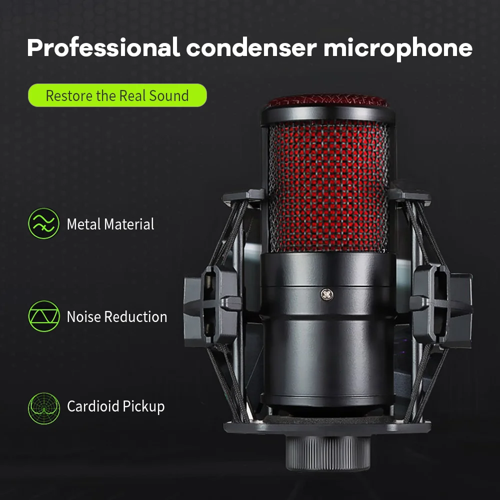 Конденсаторные микрофоны XLR профессиональный микрофон для компьютера ноутбука