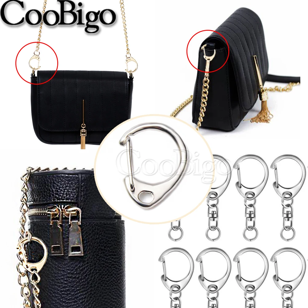 Круглые серебряные застежки карабины зажимы для крючков металлическая цепочка