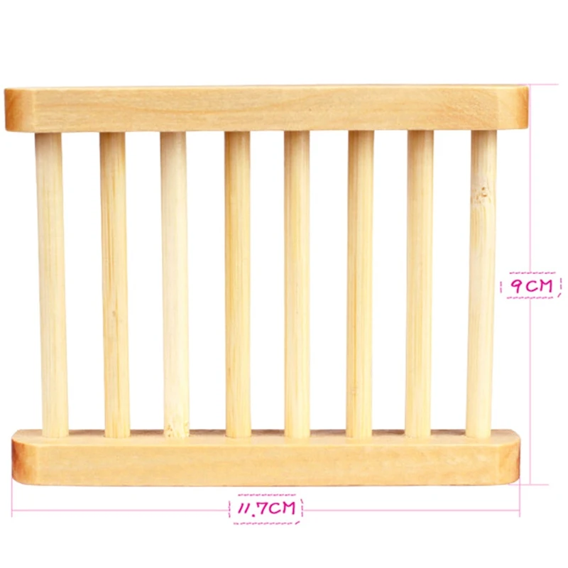 

Natural Wood Soap Dish Bathroom Accessories Home Storage Organizer Bath Shower Plate Durable Portable Soap Tray Holder