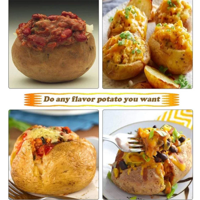 

6pcs Can Be Repeat Use Red Microwave Bag Potatoe Sweet Potato Bag Bake Pan Oven Vooking Tool