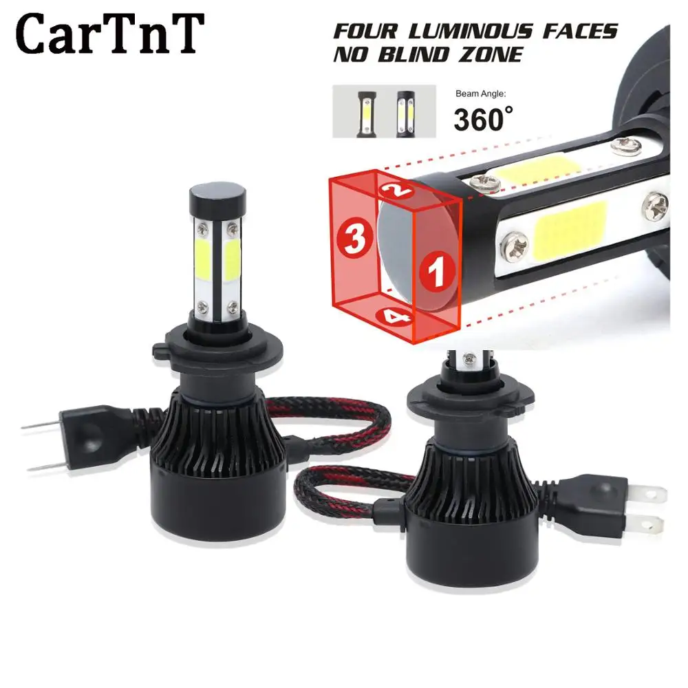 

CarTnT 2Pcs LED H4 H7 H8 H13 5202 9005 9006 H8 9012 9004 HB3 HB4 9007 H11 LED Car Headlight Bulbs 12V 8000LM 6500K Auto LED Lamp