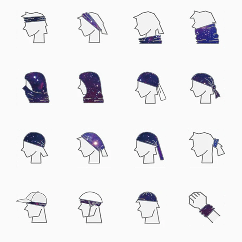 

Skull Printing Magic Turban Ski Motorcycle Bandana Neck Tube Warmer Sun Protection Cycling Biker Scarf Windproof Face Masks