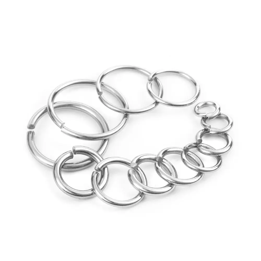 12/15/20/25/30/mm Stainless Steel Connector Split Ring For Necklace Bracelet Jewelry DIY Making Accessories Jump | Украшения и