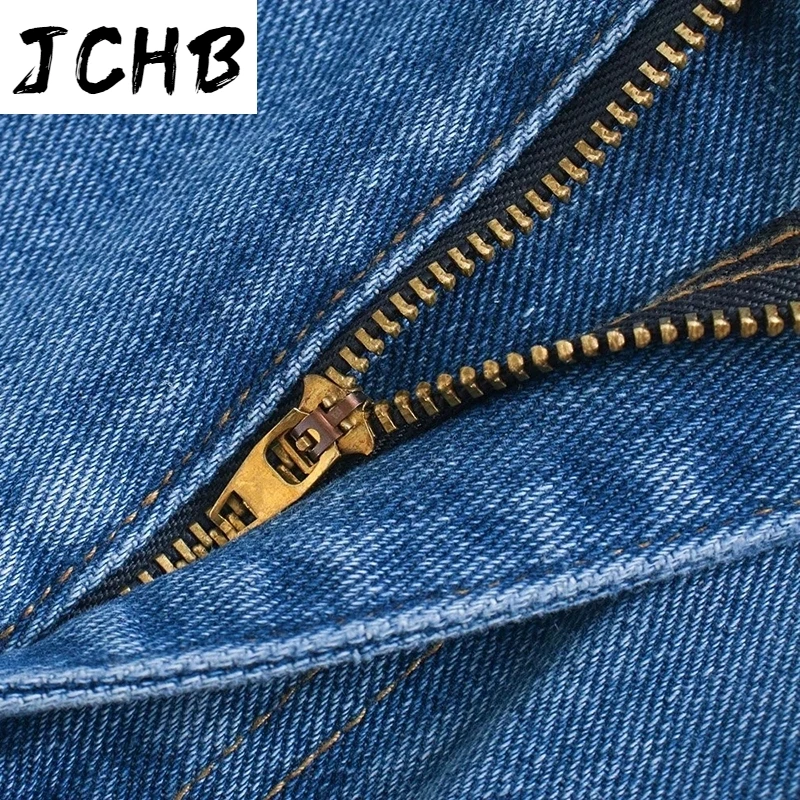 

SHZQJCHB Women Loose Casual Cotton Mom Jeans 2021 Streetwear Zipper Fly Wide Leg Denim Trousers Solid High Waist Cowboy Pants