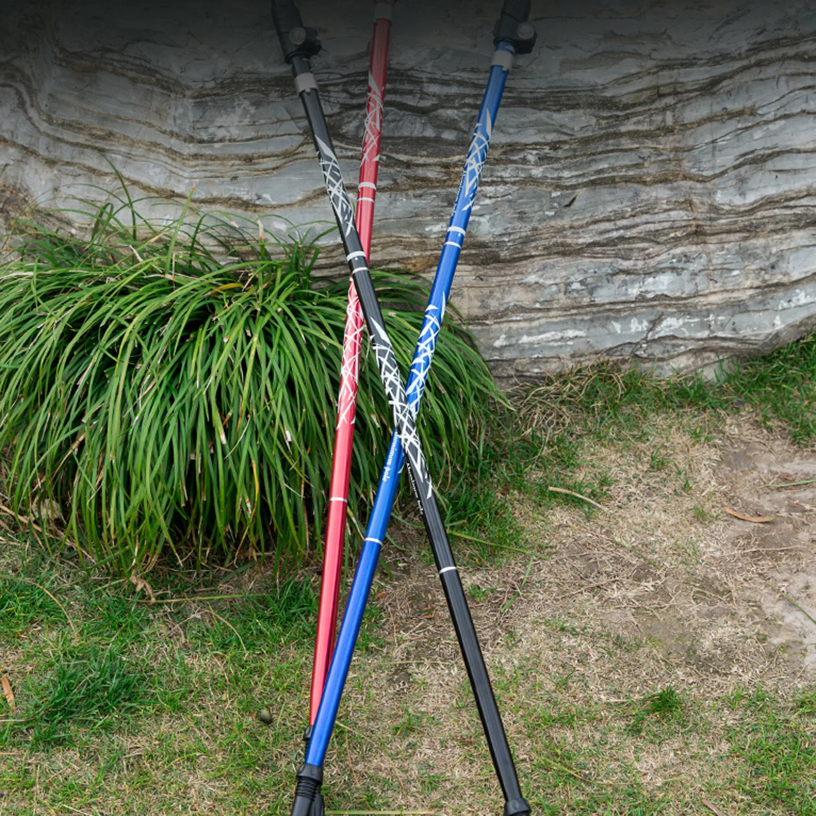 

3 Section Auminum Alloy Telescopic Cross Country Hiking Walking Cane Shock Trekking Pole Ultralight Folding Stick Alpenstock
