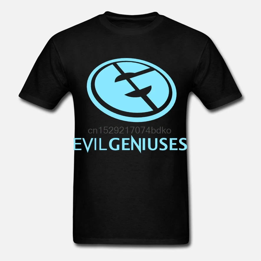 Новая мужская черная футболка с логотипом DOTA 2 Team EVIL GENIUSES Размеры S до 2XL |