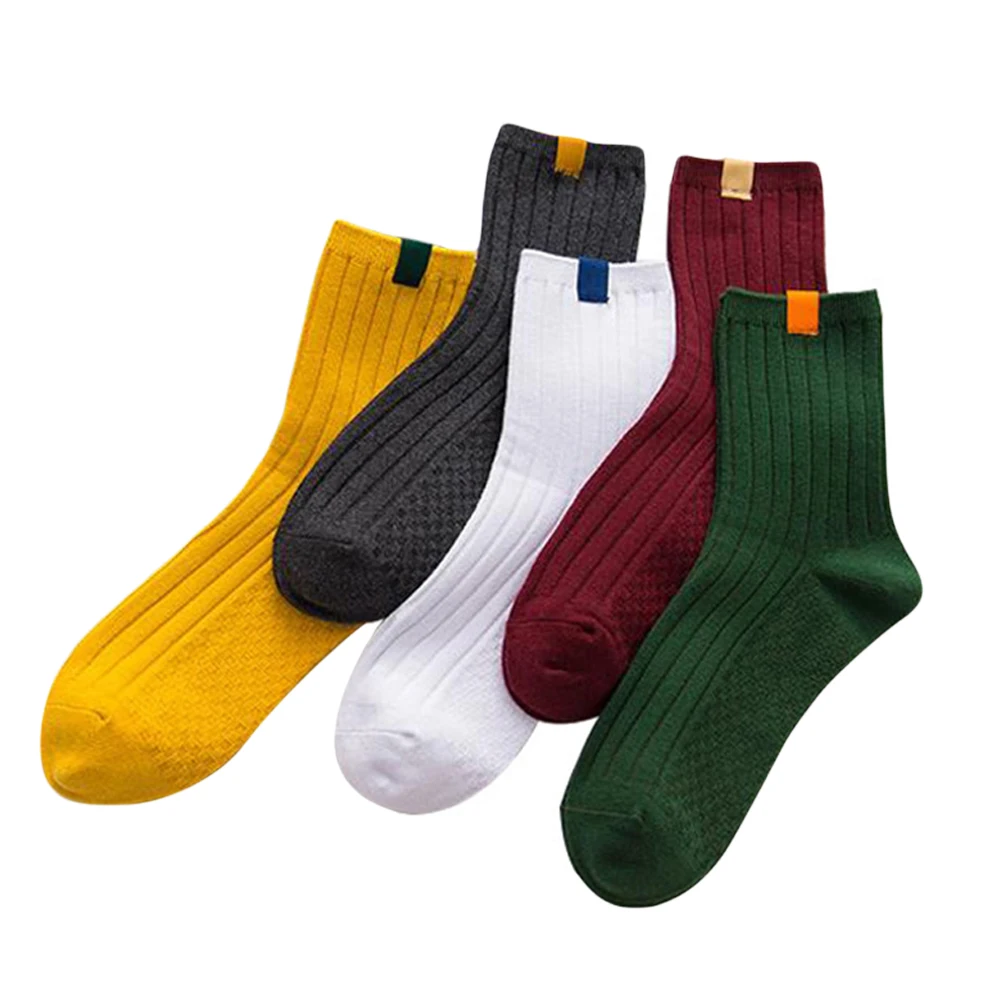 

10 Pairs Winter Skateboard Socks Men Socks Women Solid Color Breathable Middle Tube Socks