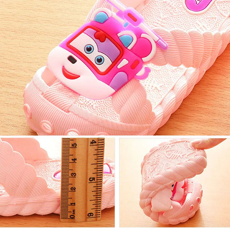 Тапочки детские мягкие Нескользящие домашние тапочки с мультяшным принтом без