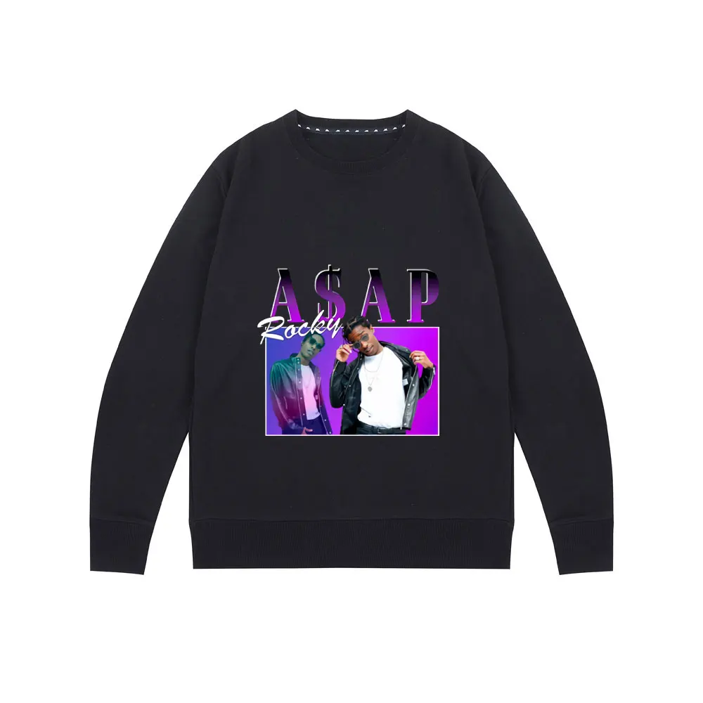 

Awesome ASAP Rocky 90s Vintage Print Sweatshirt Mens Regular Pullovers Men Personality Pullover Man Woman Hip Hop Sweatshirts