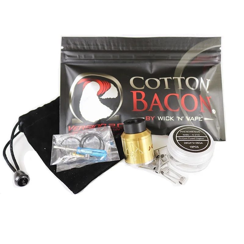 Дрип-тип GOON RDA 24 включая bf pin перестраиваемые капающие атомайзеры с Ni 80 катушек