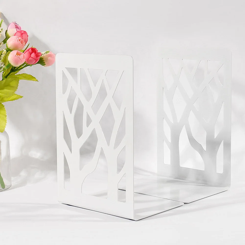 

1pair Home Decor Book Ends Out Nonskid Office School Students Stationery Removable Desk Organizer Storage Tree Shadow