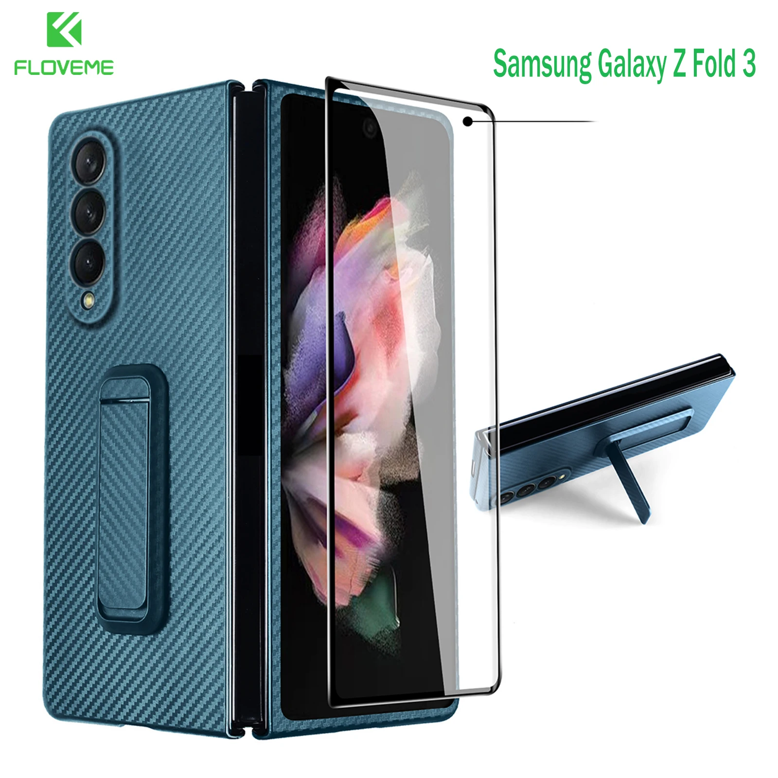 

Чехол-книжка для Samsung Galaxy Z Fold 3, кожа, ультратонкий