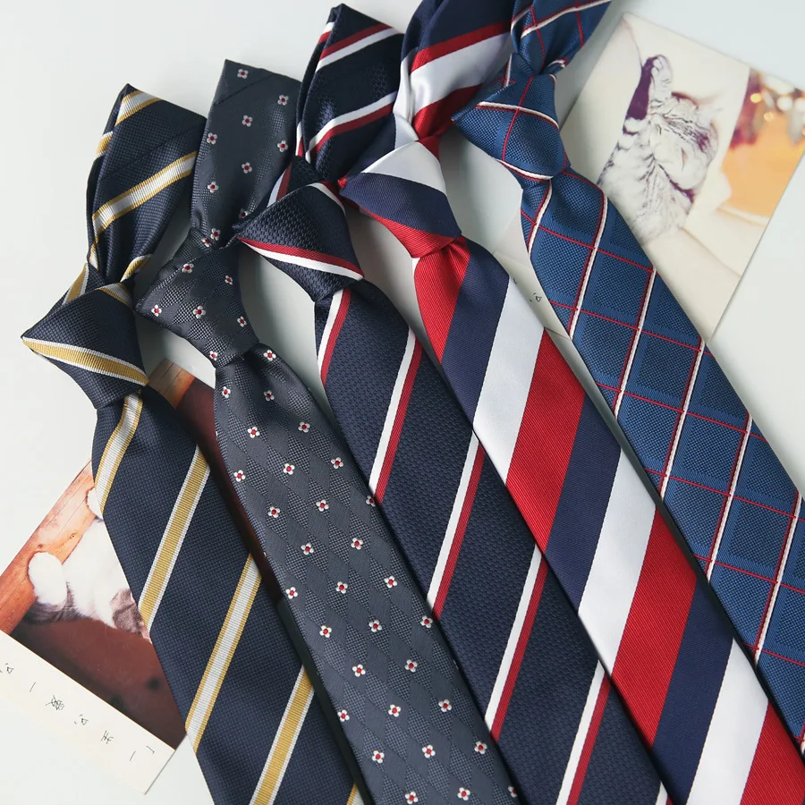 

Linbaiway Men's Classic Striped Ties for Men Handmade Polyester Necktie Suits Wedding Neck Tie Cravats Necktie Custom LOGO
