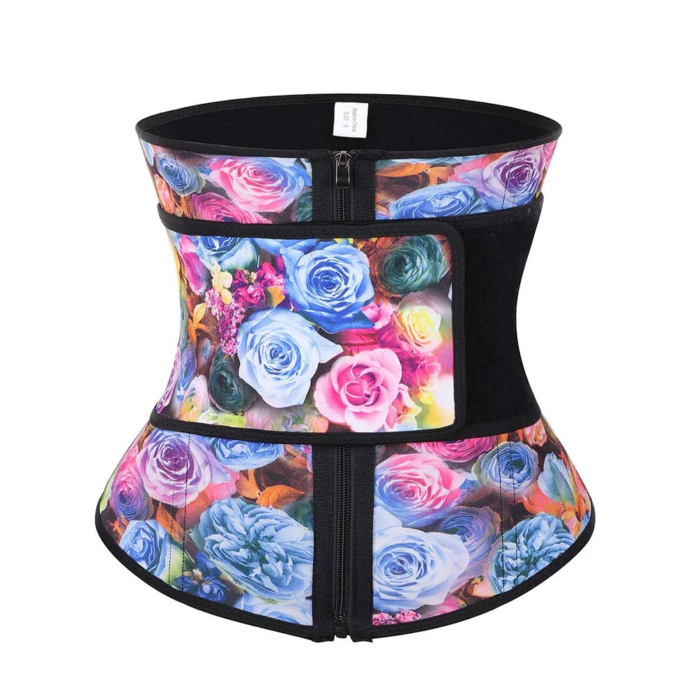 Corset Secret Women Shapewear 7 Steel Bones Waist Trainer Tummy Control Cincher Floral Print Single Straps Underwear | Женская одежда