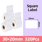 Термобумага Phomemo, 3 рулона, 30 мм x 20 мм, самоклеящаяся бумага, бумажная этикетка s для многоцелевого принтера M110 M200