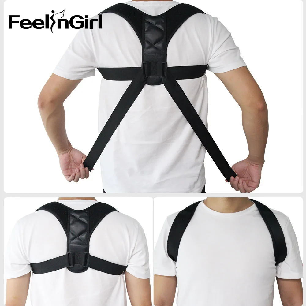 Поддерживающий Пояс FeelinGirl регулируемый Корректор осанки для спины плеч поясницы