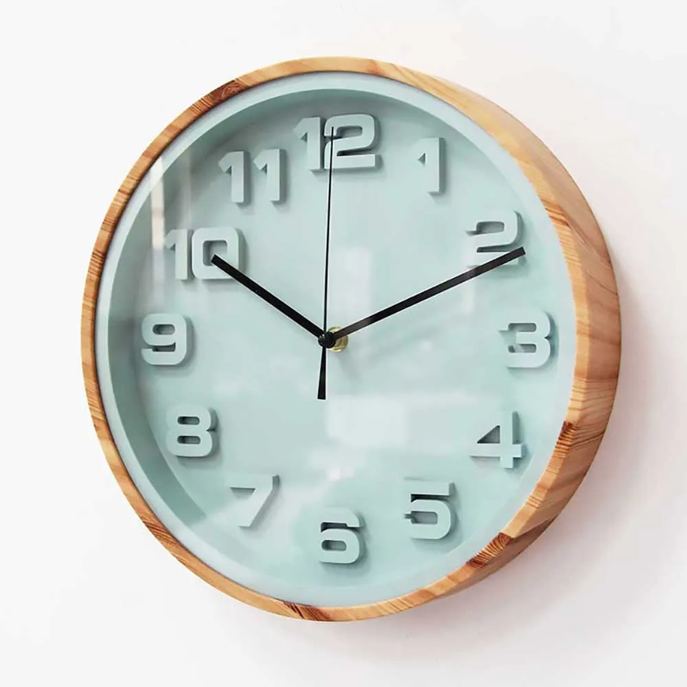 

Pink Green Minimalist Mute Wall Clock Modern Design Creative Self Adhesive Wall Clock Silent Reloj Casa Home Decor BD50WC