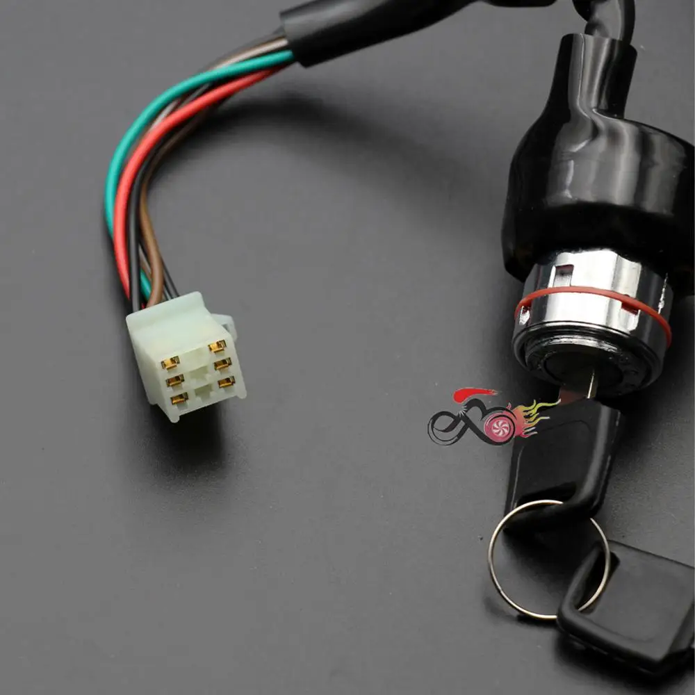 6 pin ключ зажигания для 50cc 70cc 90cc 110cc 125cc 150cc 250cc вездеход ROKETA KAZUMA и кошечкой красного