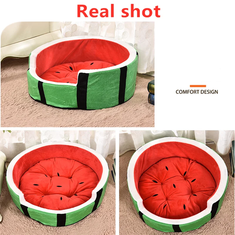 watermelon Shape Pet Dog Cat Bed House Mat Durable Kennel Doggy Puppy Cushion Basket Warm Portable Supplies S/M/L | Дом и сад