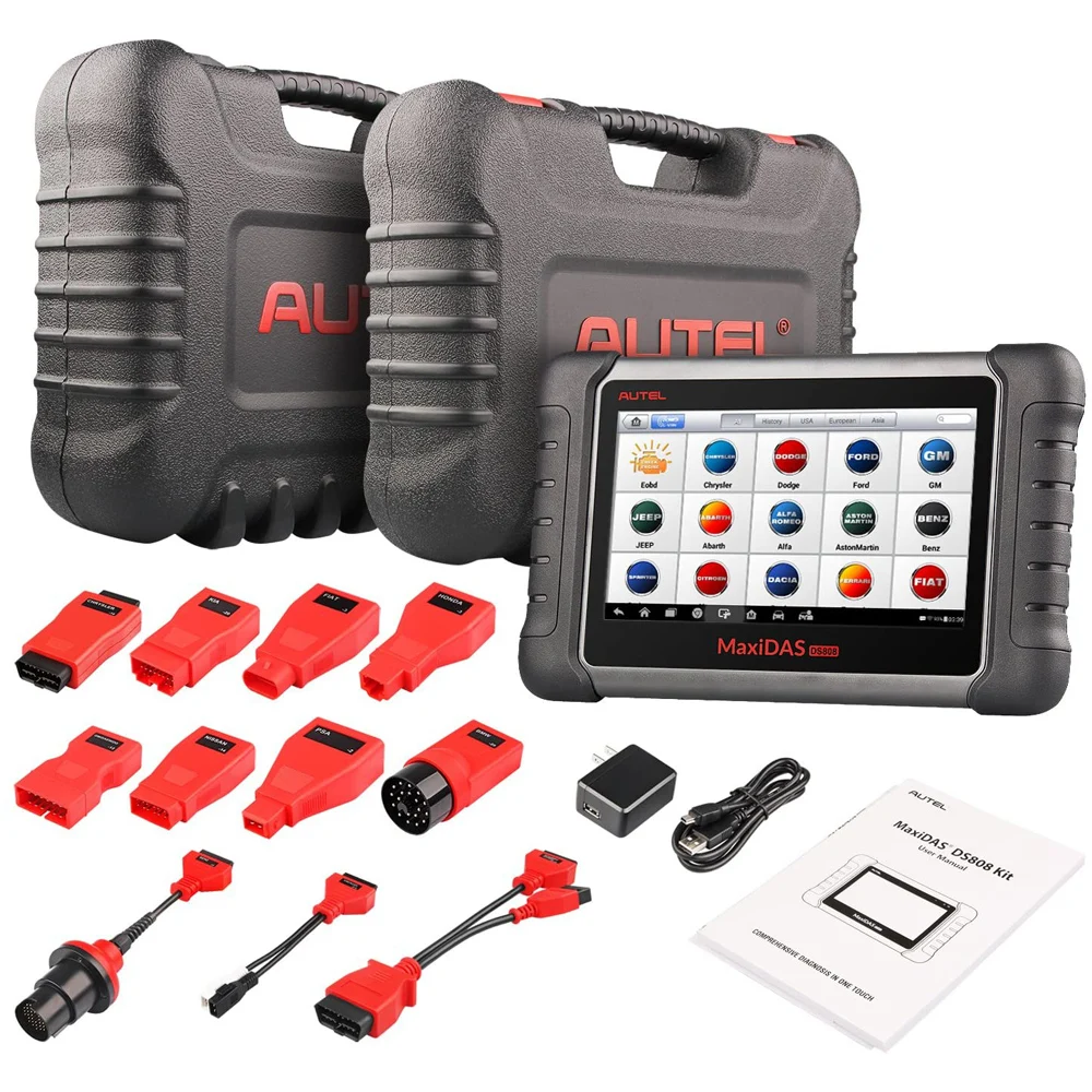 

Autel MaxiDAS DS808K Automotive Diagnostic Scanner Car Scan Tool with OE-Level All Systems Diagnosis, Key Fob Programming,ABS