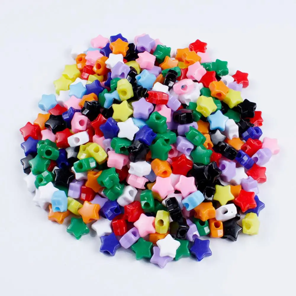 

50Pcs 13mm Colourful Faceted Five-Pointed Star Acrylic Loose Spacer Beads For Jewelry Making DIY Bracelet Necklace Accessories