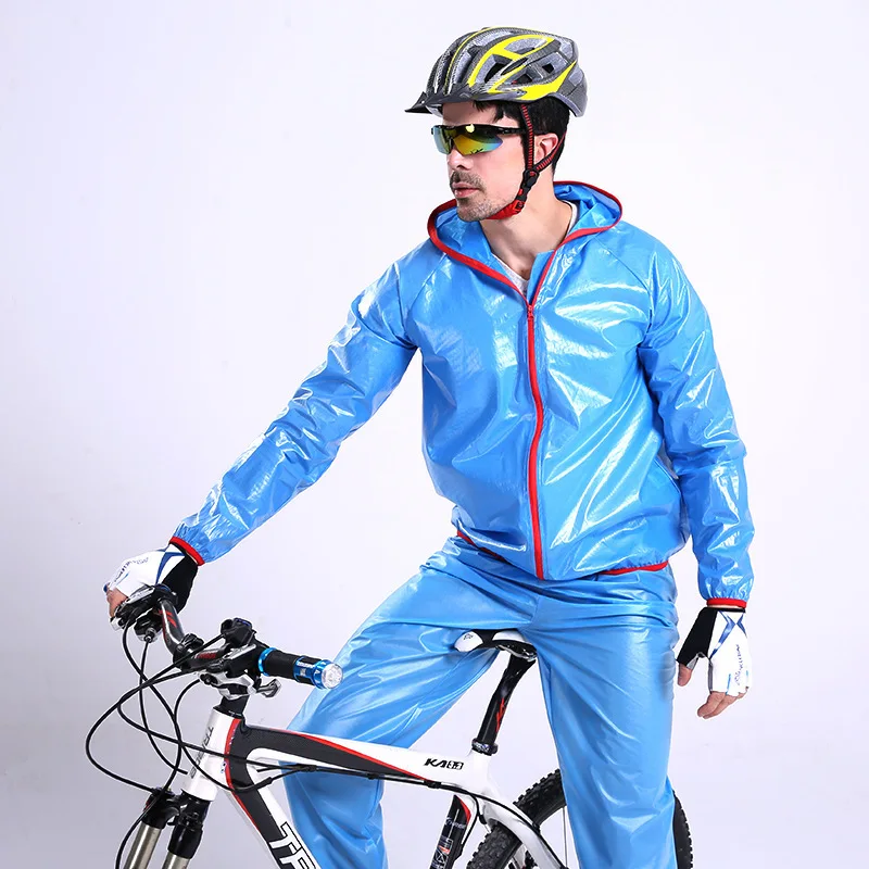 Раздельный дождевик со светоотражающими штанами для взрослых электрический