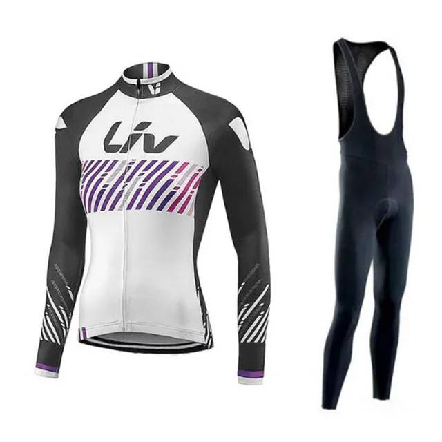 

2020 LIV Pro Team Cycling Jersey set Quick Dry Spring/Autumn Woman Long Sleeve Jersey Cycling Bib pants Mtb Ropa Ciclismo Hombre