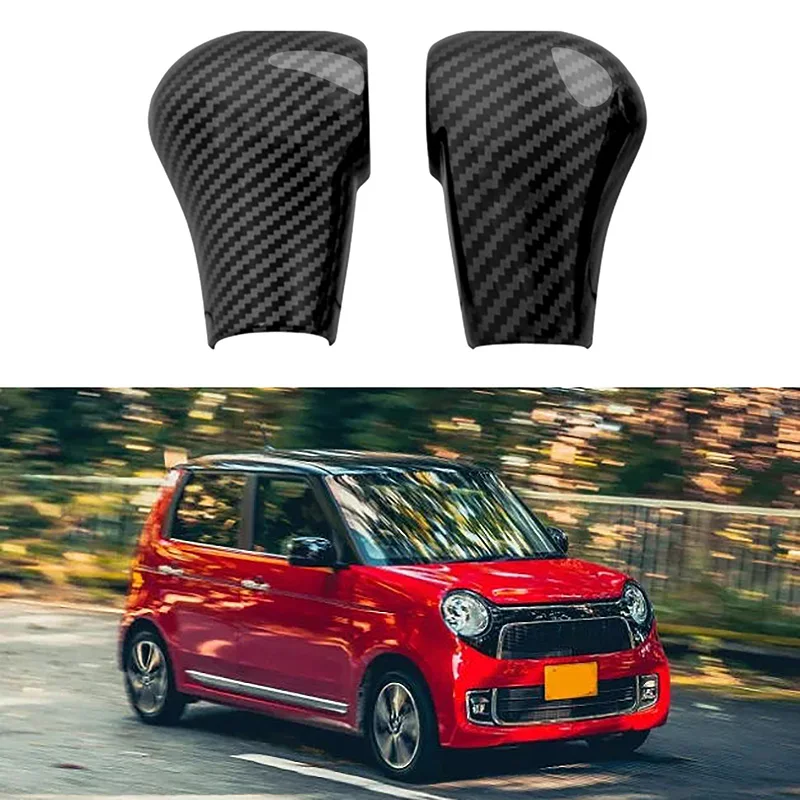 

Carbon Fiber Interior Gear Shift Knob Cover Trim Handle Sleeve Buttons Cover Sticker for Honda N-ONE 2021