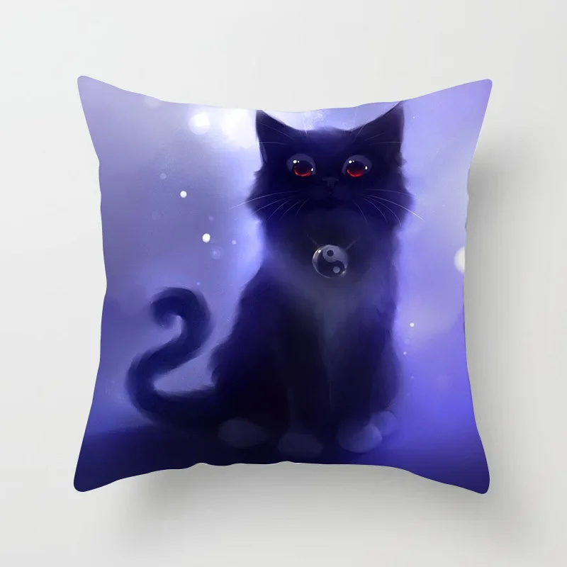 

Pillow case 45 * 45 Dream Cat Printed Polyester Pillow Case Square Pillow Case