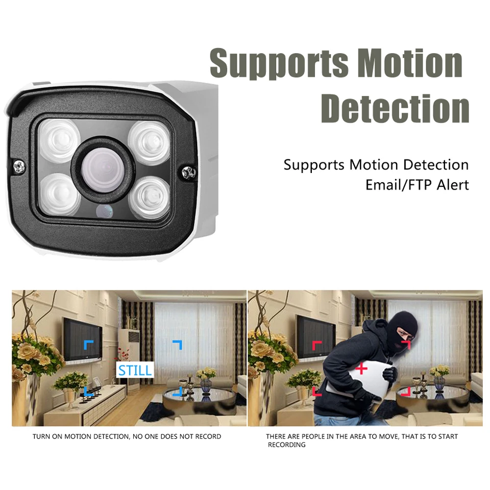 4 шт. Массив светодиодный открытый IP камера Широкоугольный 2 8 мм PoE DC 1080P 960P 720P