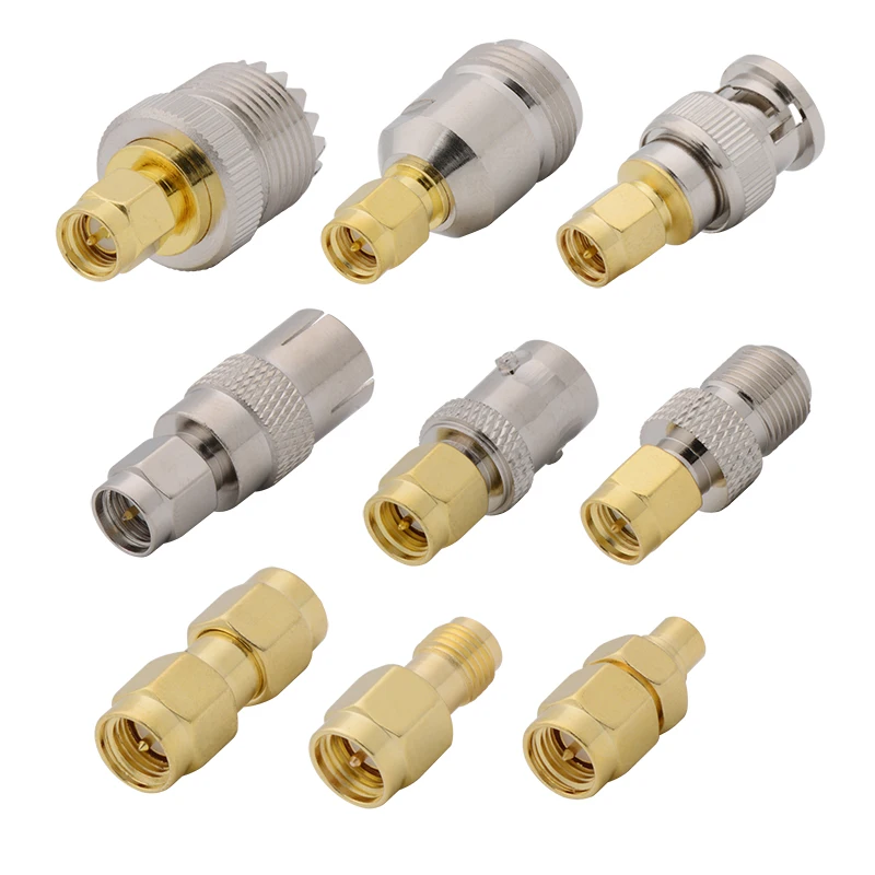 9 шт./лот SMA штекер к UHF SO239 N BNC TV F RP-SMA MCX Штекер папа прямой RF коаксиальный разъем