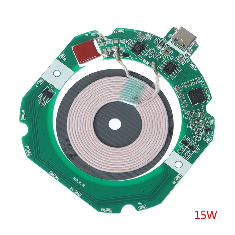 

15 Вт Qi Быстрое беспроводное зарядное устройство PCBA печатная плата модуль передатчика + катушка зарядки