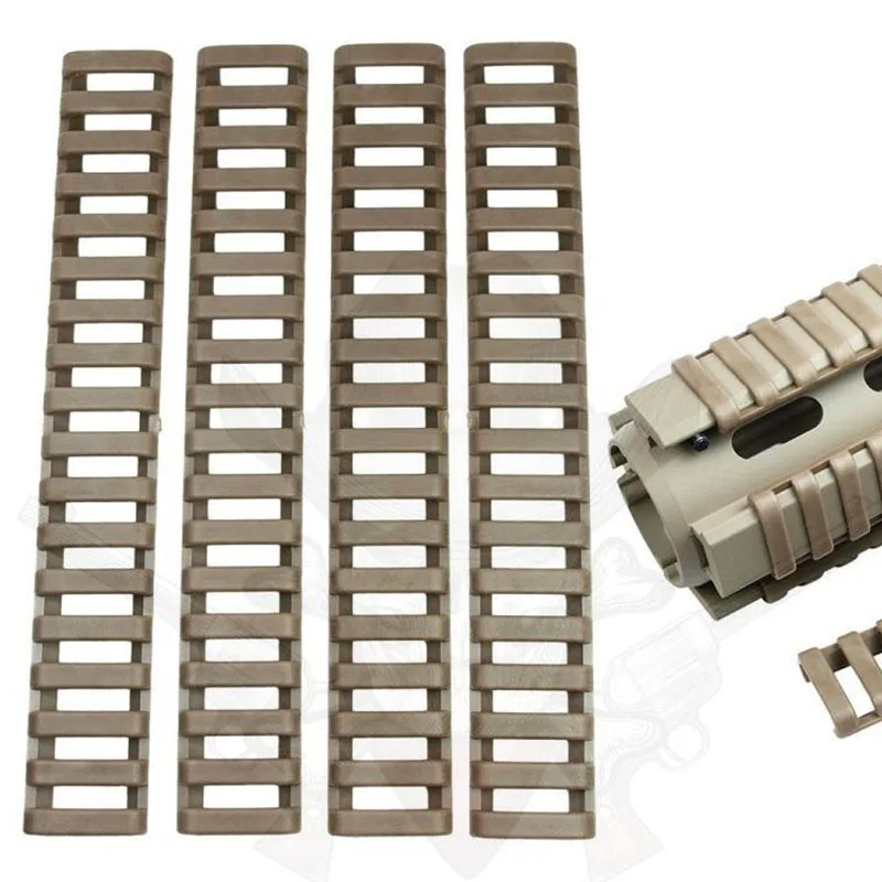 4 шт. 18 слотов Тактический Picatinny Weaver лестница Чехлы панели Quad Rail страйкбол Handguard