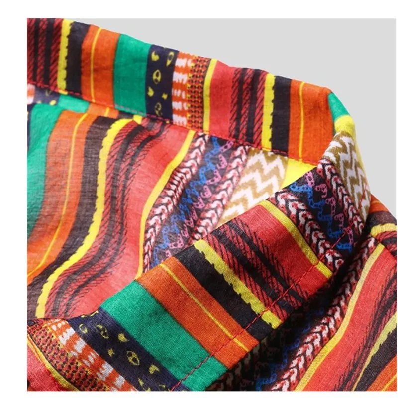 2019 мужские летние модные топы рубашки Повседневная полосатая футболка с принтом