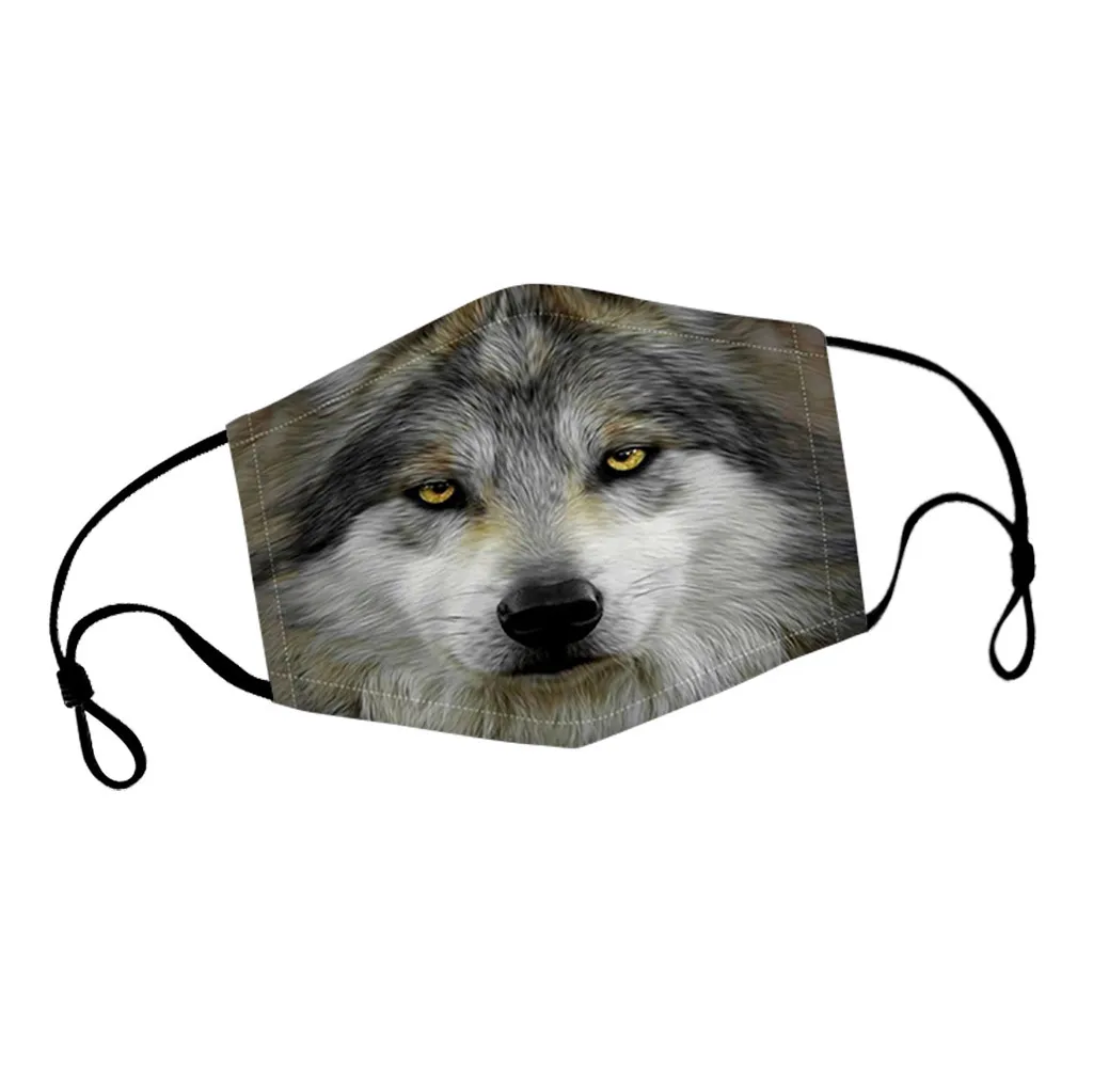 Взрослые мужчины женщины рот маска 3D животное собака печать Пыленепроницаемая
