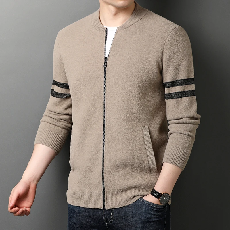 

2021 New Brand Casual Fashion Streetwear Korean Zipper Mens Stylish Bomber Jacket Windbreaker Cardigan Coat Designer Clothes Men