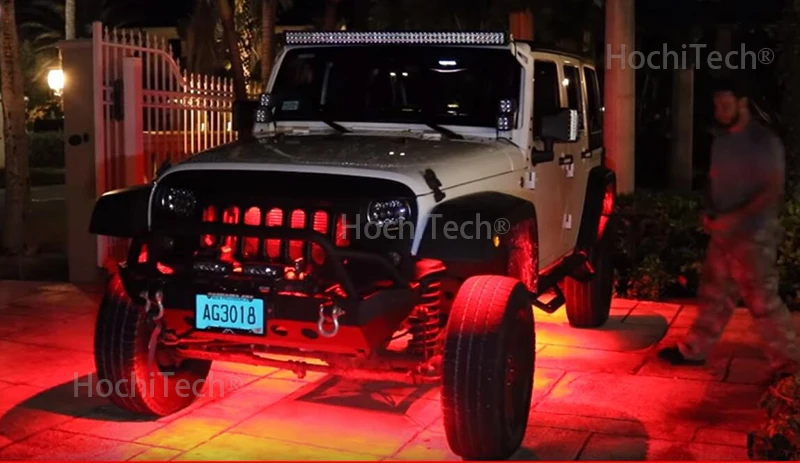 Светодиодные горные фонари водонепроницаемые для Тойота FJ Cruiser светодиодный автомобиль шасси свет светодиодный Рок свет многоцветный неоновый светодиодный фонарь комплект