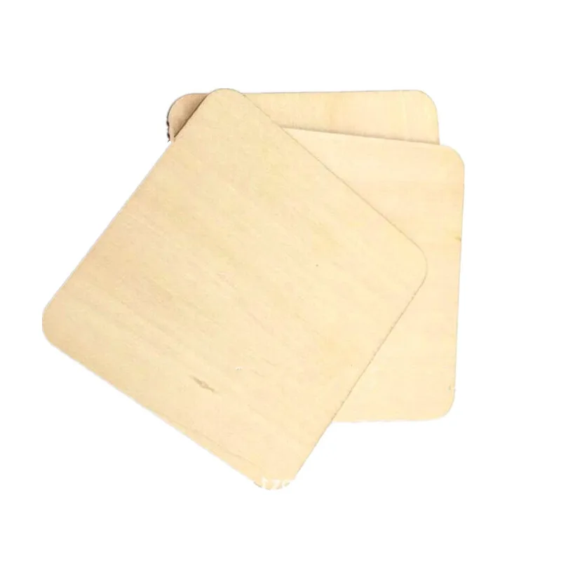 

10pcs 90mm 3.54inch Square Wood Pieces Blank with Sanding Sponge for Home Decoration, DIY Crafts, Photo Props and Painting