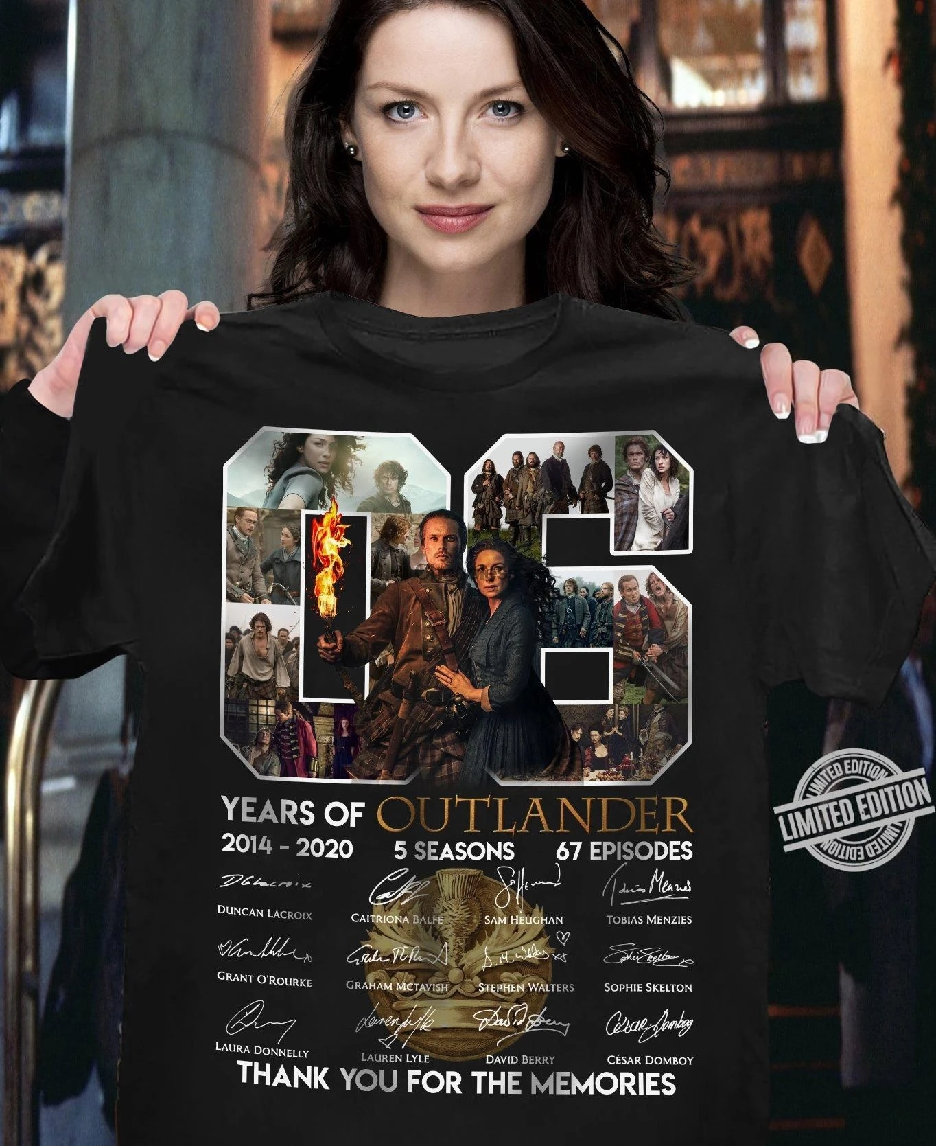 06 лет 2014 2020 5 сезонов 67 эпизодов рубашка Outlander|Мужские футболки| |