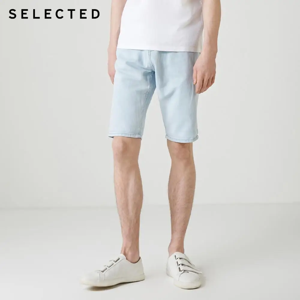 Отобранный мужской летний светильник из хлопка и льна цветные джинсовые шорты C |